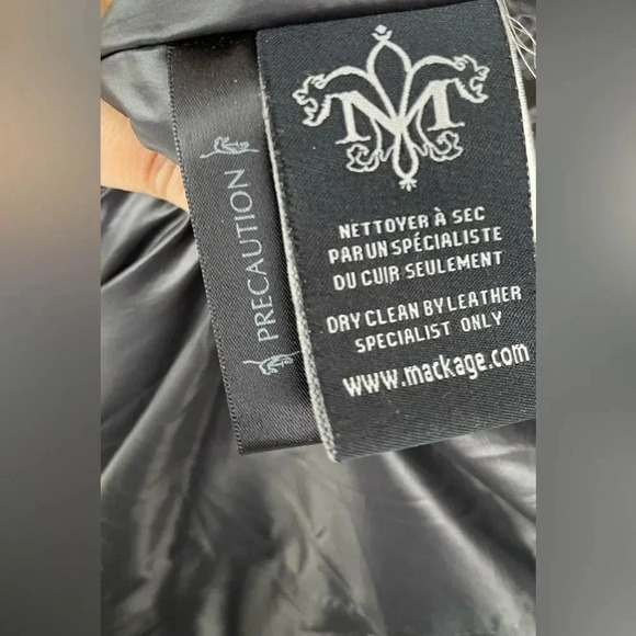 Mackage Black Leather Trim /wool jacket size small - Picture 13 of 17